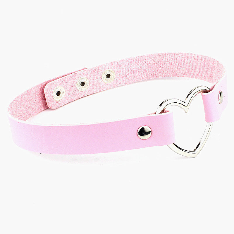 Gothic Heart Choker Necklace for Girls - Punk Jewelry