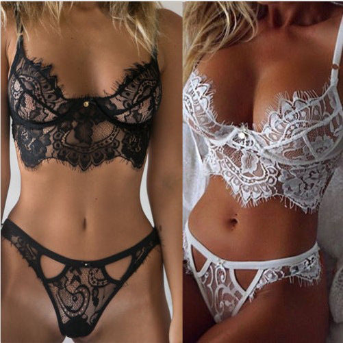 Sexy underwear Europe and the United States sexy underwear eyelash lace three point sex suit manufacturers wholesale spot