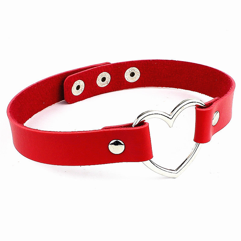 Gothic Heart Choker Necklace for Girls - Punk Jewelry
