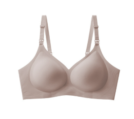 Underwear jelly rubber, no loops, comfortable and anti-sagging large-sized lactation bra