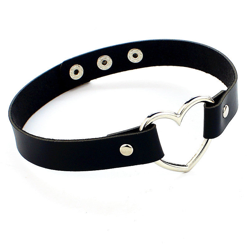 Gothic Heart Choker Necklace for Girls - Punk Jewelry
