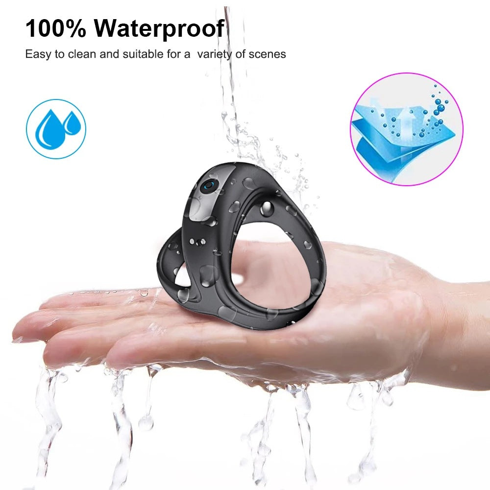 Male triangular sperm-lock ring Scrotal massager USB charging male masturbator adult sex toy