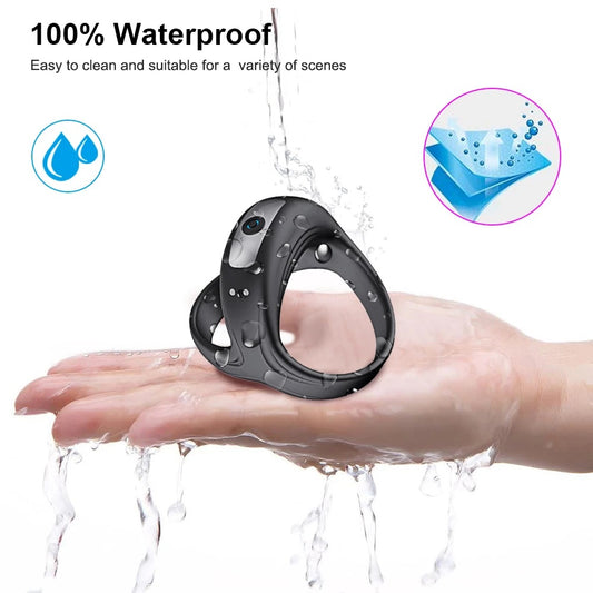 Male triangular sperm-lock ring Scrotal massager USB charging male masturbator adult sex toy