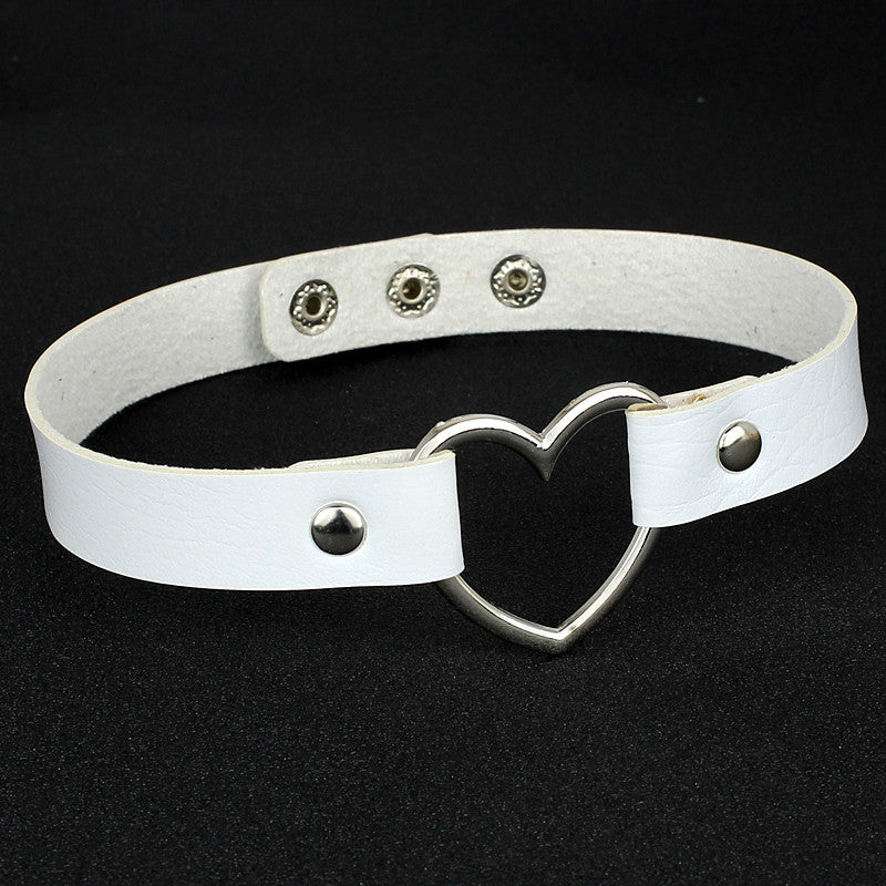 Gothic Heart Choker Necklace for Girls - Punk Jewelry