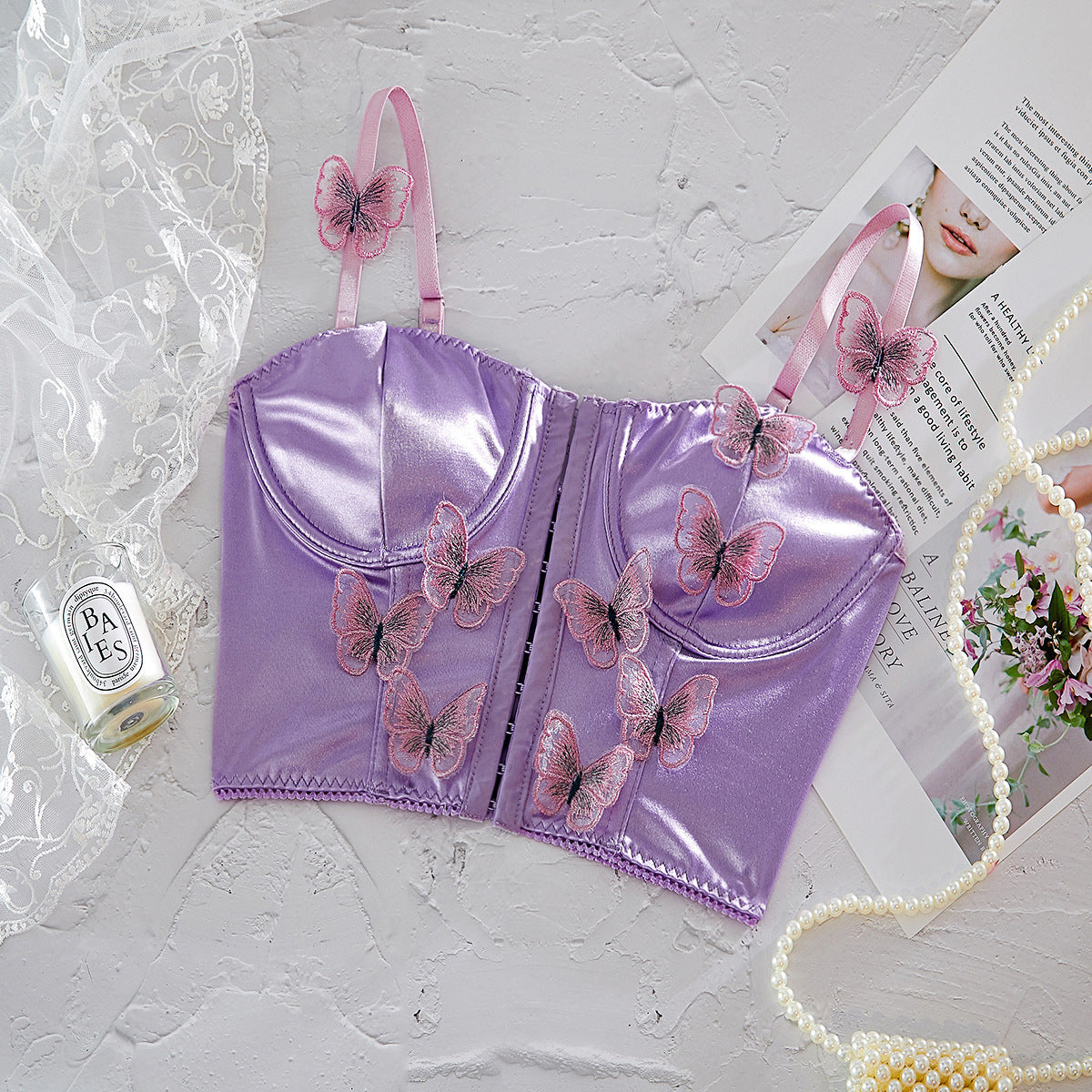 New sexy pure wind small vest European and American spice girls outside wear inside lap corset slim before buckle style Spice Girl sling